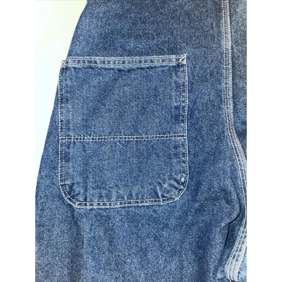 Vintage Mens Jean Denim Bib Overalls Pointer Brand Sz 36 Short Made in USA - Picture 11 of 15